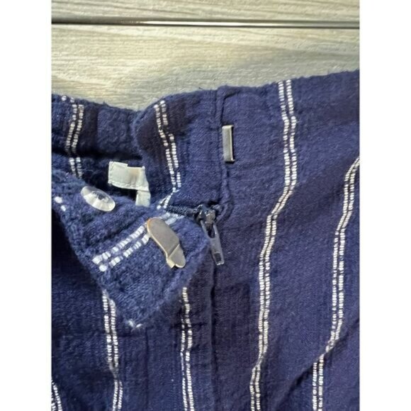 Women’s Striped Mini Linen Skirt Slimming A-line Short Size 10 - Picture 5 of 5